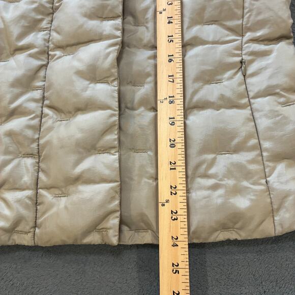 Talbots Puffer Vest Beige Full Zip Front Insulated Quilted Women’s Size Medium - Picture 4 of 8